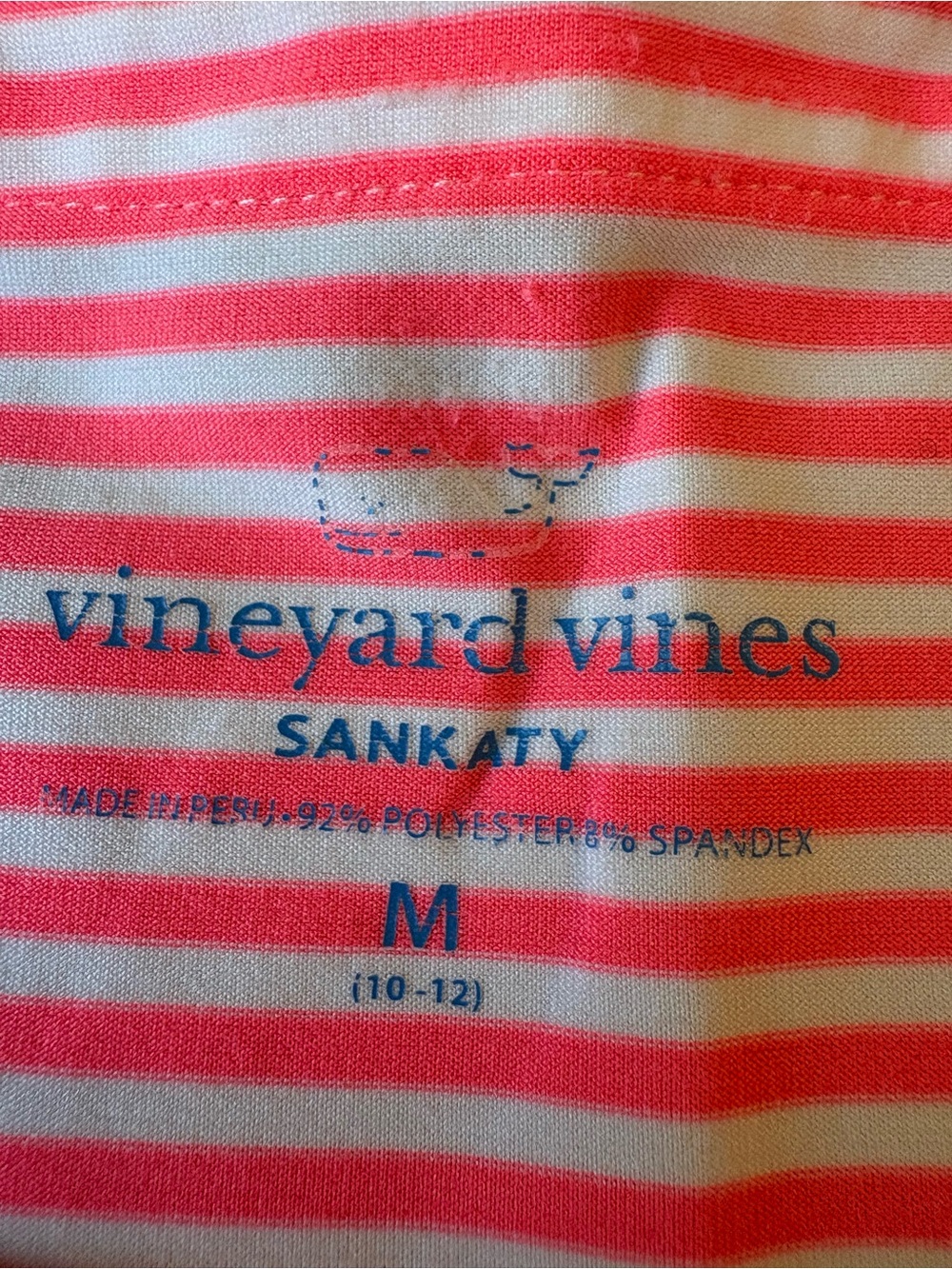 Vineyard Vines Sankaty Pink & White Striped Short Sleeve Shift Dress M(10-12) - Picture 2 of 8